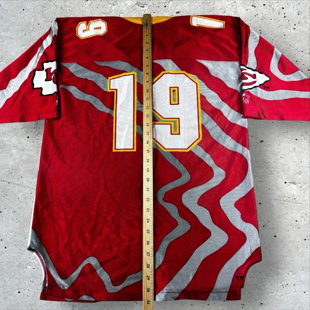 Vintage Starter Kansas City Chiefs AOP Logo‎ Jersey Men's Large 90s - Picture 5 of 5